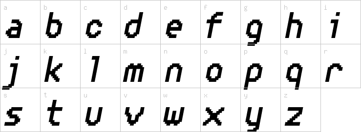 Lowercase characters