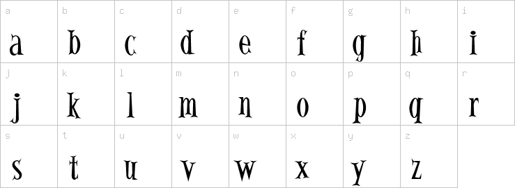 Lowercase characters