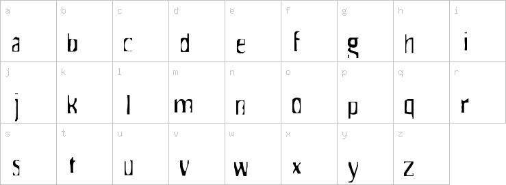 Lowercase characters