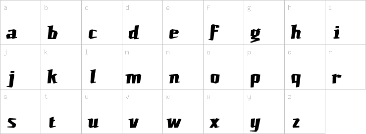 Lowercase characters