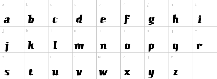 Lowercase characters
