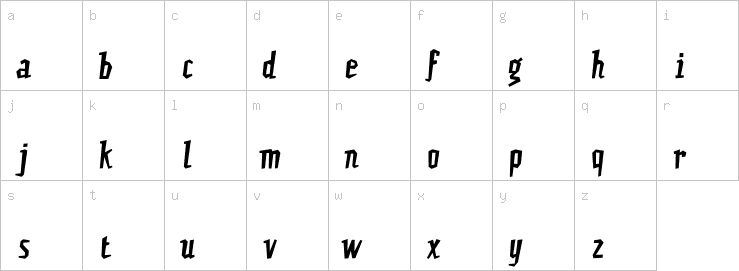 Lowercase characters