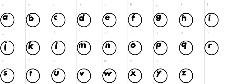 Lowercase characters
