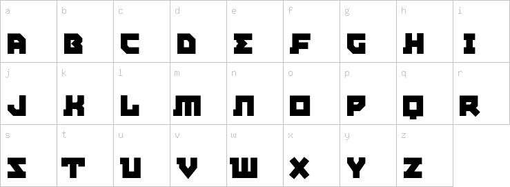 Lowercase characters
