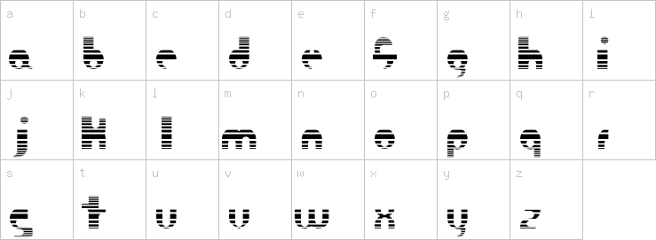 Lowercase characters