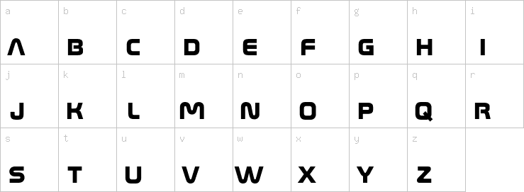 Lowercase characters