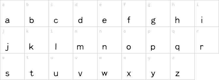 Lowercase characters