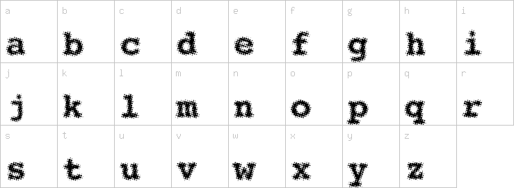Lowercase characters