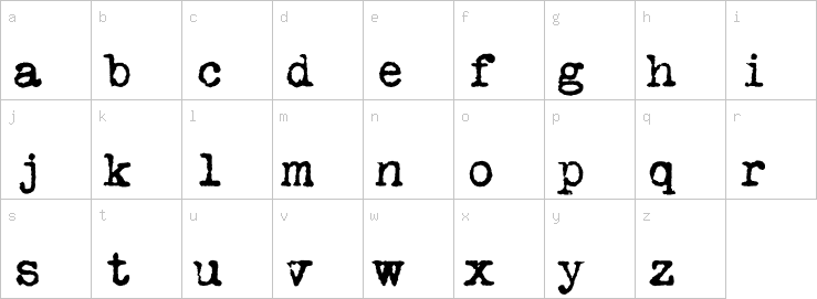 Lowercase characters