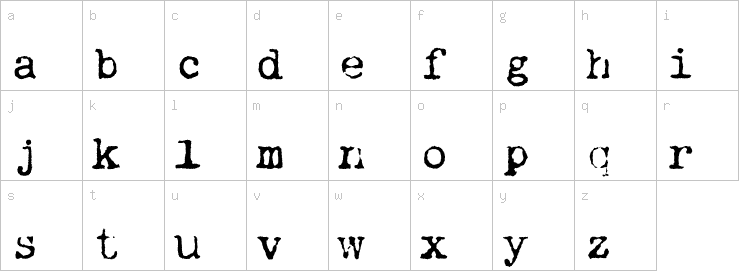 Lowercase characters