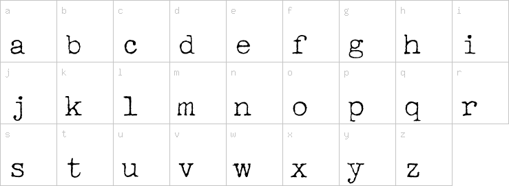 Lowercase characters