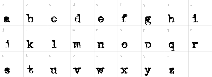 Lowercase characters