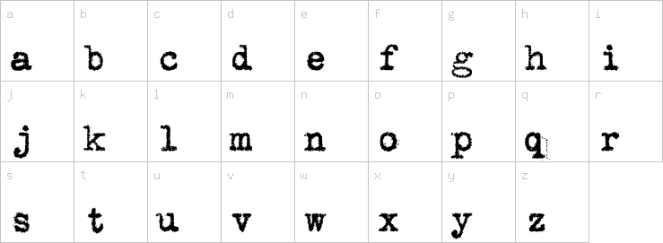 Lowercase characters