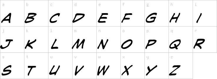 Lowercase characters