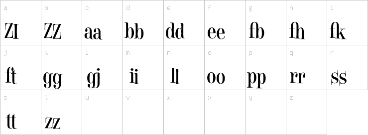 Lowercase characters