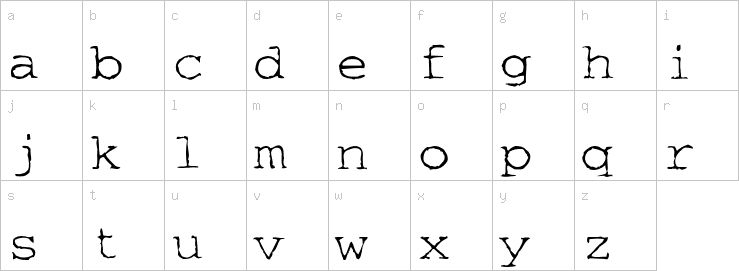 Lowercase characters