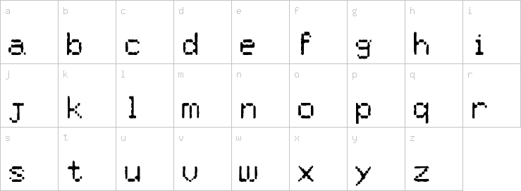 Lowercase characters