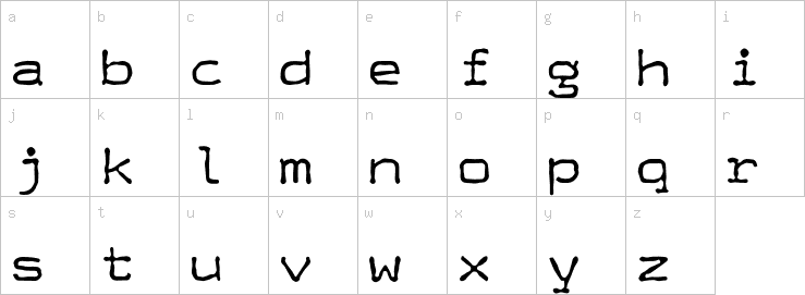 Lowercase characters