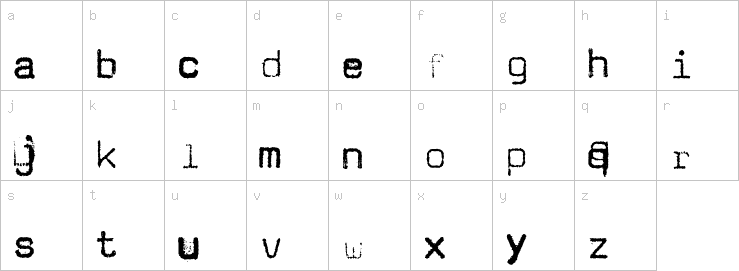 Lowercase characters