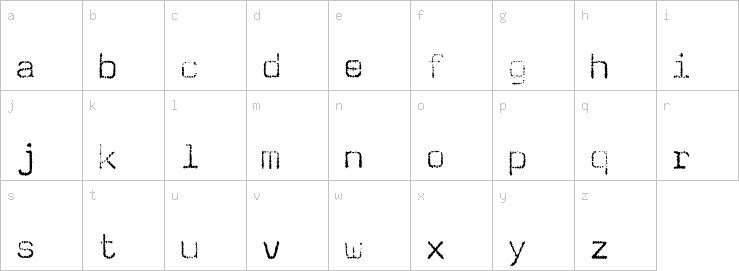 Lowercase characters