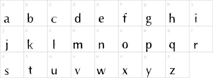 Lowercase characters