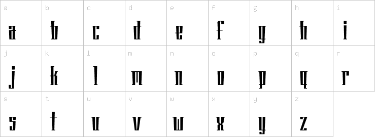 Lowercase characters