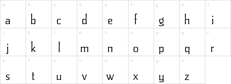 Lowercase characters