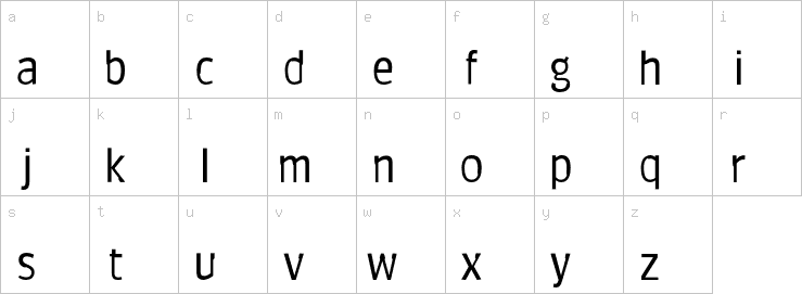 Lowercase characters