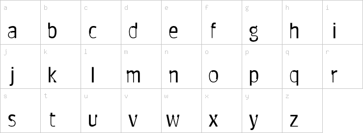 Lowercase characters