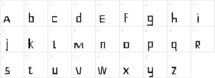 Lowercase characters