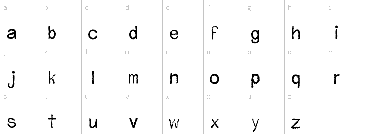Lowercase characters