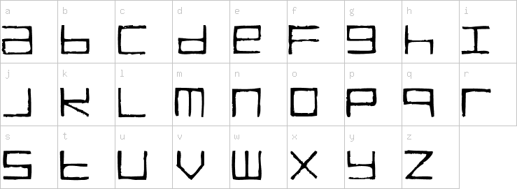 Lowercase characters