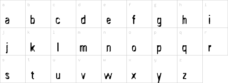 Lowercase characters
