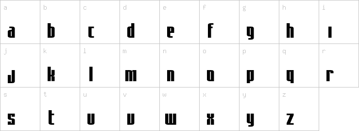Lowercase characters