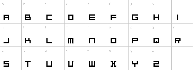 Lowercase characters