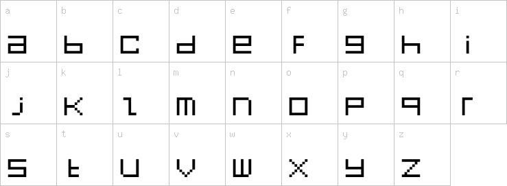 Lowercase characters