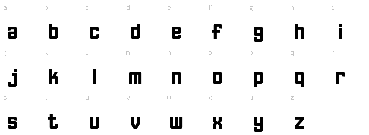 Lowercase characters