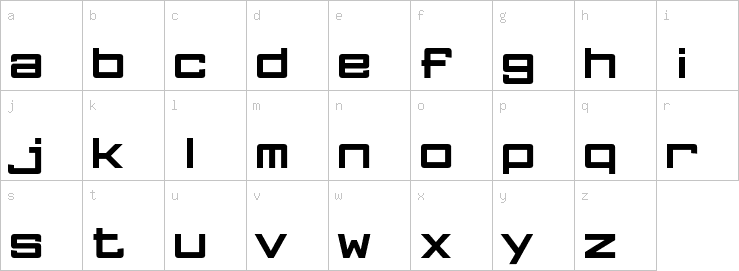 Lowercase characters