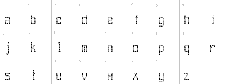 Lowercase characters