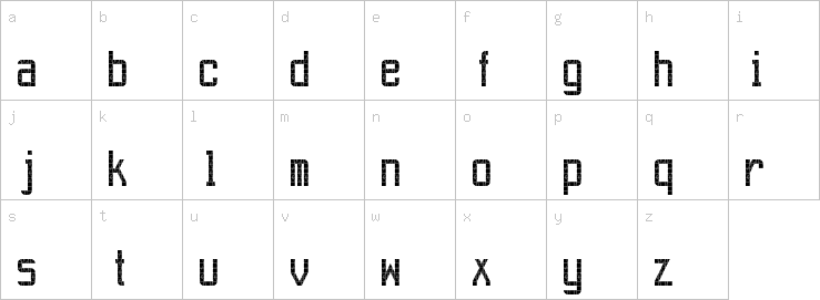 Lowercase characters