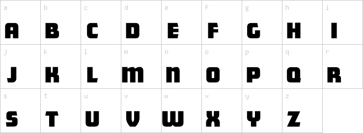 Lowercase characters