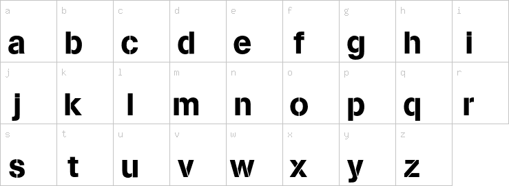 Lowercase characters