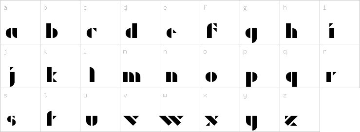 Lowercase characters