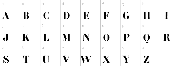 Lowercase characters