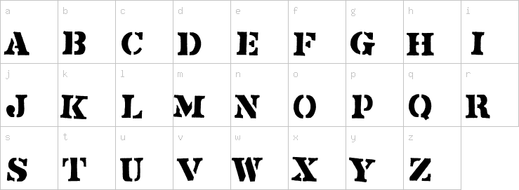 Lowercase characters