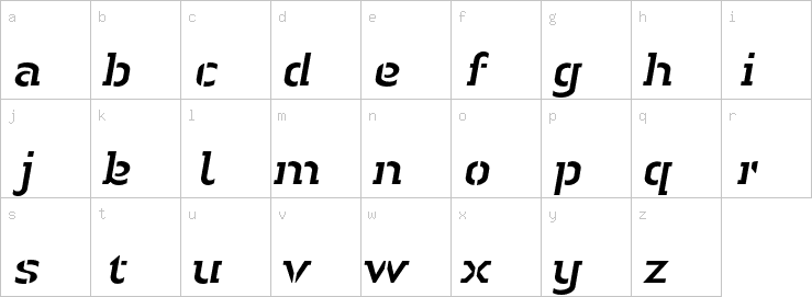 Lowercase characters