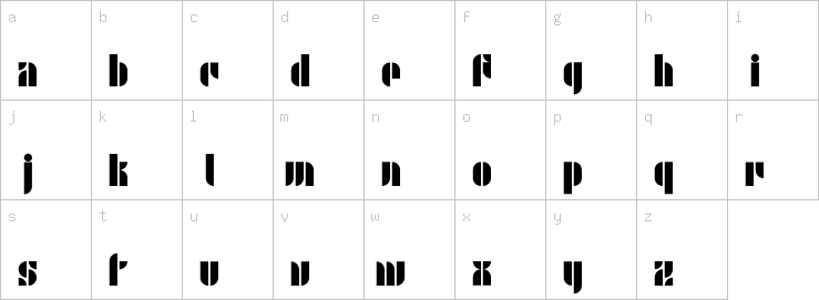 Lowercase characters