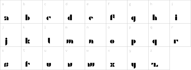 Lowercase characters