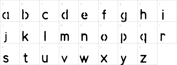 Lowercase characters