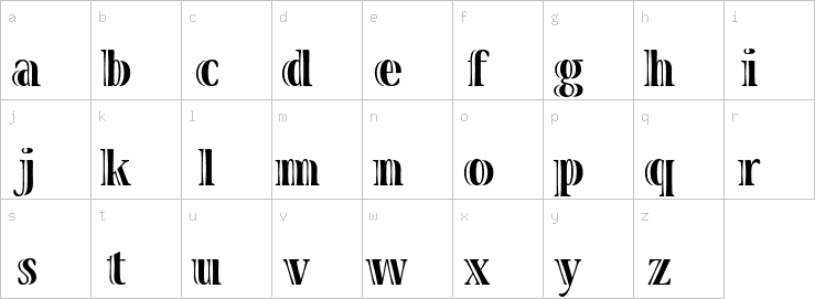 Lowercase characters